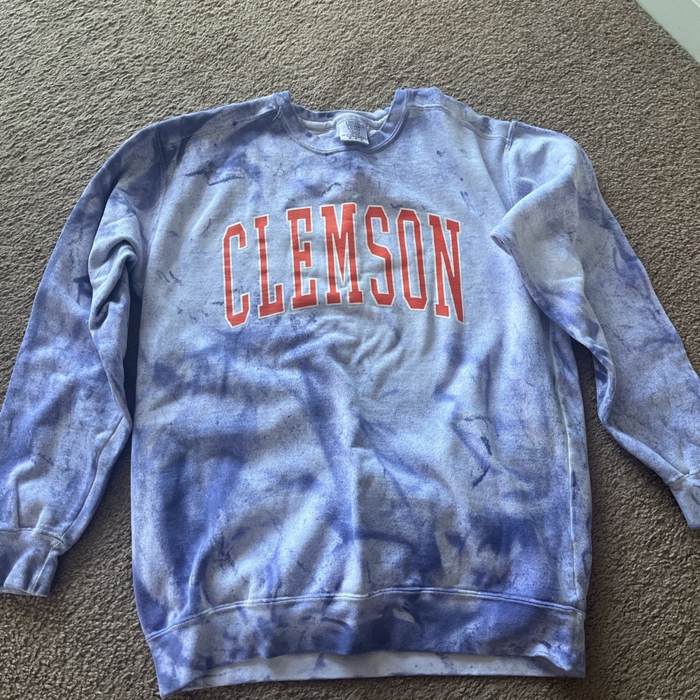 Blue Tie-Dye Men's Sweater